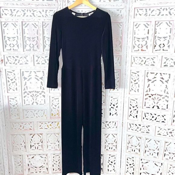 VTG DKNY Velvet Long Sleeve Jumpsuit - Picture 1 of 11